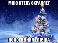 мою стену охраняет новогодняя ёлочка