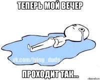 теперь мой вечер проходит так...