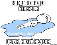 когда не видел бенейчук целую нахуй неделю