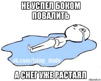 не успел боком повалить а снег уже растаял