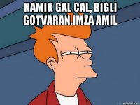 namik gal cal, bigli gotvaran.imza amil 