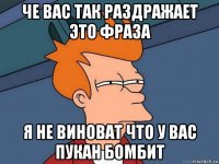 че вас так раздражает это фраза я не виноват что у вас пукан бомбит