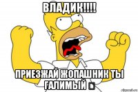 владик!!!! приезжай жопашник ты галимый ツ