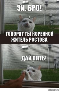 эй, бро! говорят ты коренной житель ростова дай пять!