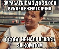 зарабатываю до 25.000 рублей ежемесячно особо не напрягаясь за компом