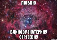 люблю блинову екатерину сергеевну