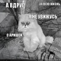 А вдруг  Я не увижусь  С Аришей За всю жизнь    