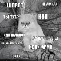 Шпрот афкает на згд нуп вата иди качайся не афкай иди фарми ты тут? шпрот опять афкает 