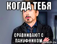 когда тебя сравнивают с пануфником