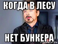 когда в лесу нет бункера