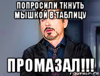 попросили ткнуть мышкой в таблицу промазал!!!