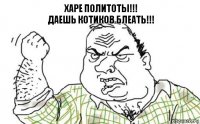 Харе политоты!!!
Даешь котиков блеать!!!