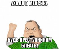 уходи в мексику будь преступником блеать!