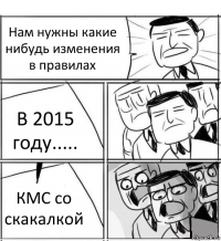 Нам нужны какие нибудь изменения в правилах В 2015 году..... КМС со скакалкой