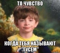 то чувство когда тебя называют "гусем"