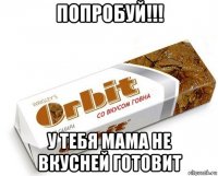 попробуй!!! у тебя мама не вкусней готовит