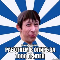  работаем в олире за 1000 гривен