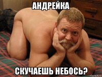 андрейка скучаешь небось?