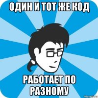 один и тот же код работает по разному