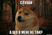 слухай а що в мені не так?