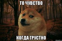 то чувство когда грустно