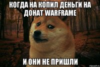 когда на копил деньги на донат warframe и они не пришли