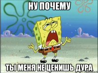 ну почему ты меня не ценишь дура