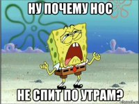 ну почему нос не спит по утрам?