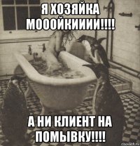 я хозяйка мооойкииии!!!! а ни клиент на помывку!!!!