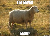 ты баран баян?