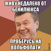 живу недалеко от бенилюкса проберусь на вольфопати