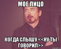 мое лицо когда слышу <<ну ты говорил>>