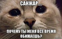 санжар.... почему ты меня все время обижаешь?