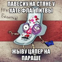 павесиу на стяне у хате флаг литвы жыву цяпер на параше