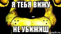 я тебя вижу не убижиш