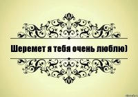 Шеремет я тебя очень люблю)