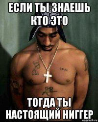 если ты знаешь кто это тогда ты настоящий ниггер