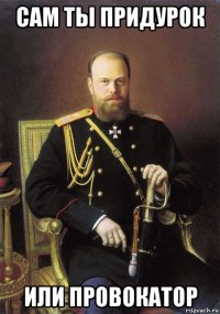 сам ты придурок или провокатор