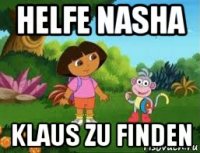 helfe nasha klaus zu finden