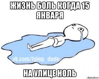 жизнь боль когда 15 января на улице ноль