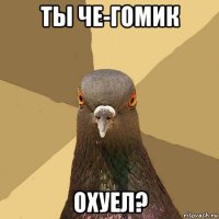 ты че-гомик охуел?