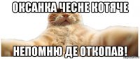 оксанка чесне котяче непомню де откопав!