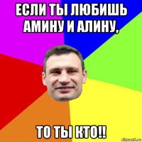 если ты любишь амину и алину, то ты кто!!