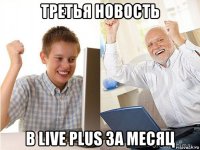 третья новость в live plus за месяц