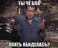 ты чё бля опять обиделась?