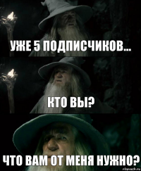 уже 5 подписчиков... кто вы? что вам от меня нужно?