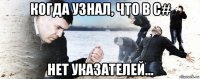 когда узнал, что в с# нет указателей...