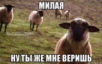 милая ну ты же мне веришь