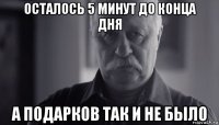 осталось 5 минут до конца дня а подарков так и не было