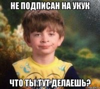 не подписан на укук что ты тут делаешь?